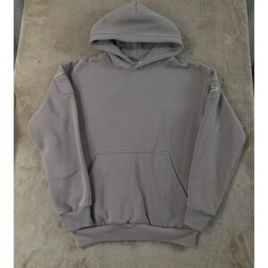 Comfrt travel essential Hoodie Sweatshirt  Small Tan Fleece Pullover EUC